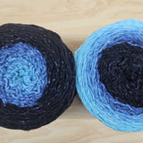 Wonderland Yarns - Mad Hatter Sport 4 oz (Split Shade, #61 Obsidian Vine)
