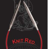 9" Red ChiaoGoo Steel Circular Needle