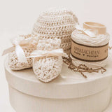 Crochet Newborn - Cuff Hat and Bootees