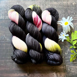 A Chick That Knitz - Assigned Pooling Deluxe Sock (Black Orchid)