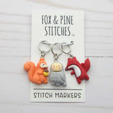 Stitch Markers (Woodland Animals)