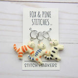 Stitch Markers (Chillin' Cats)