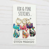 Stitch Markers (Colorful Cats)