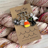 Three by the Sea Designs - Stitch Marker (Set of 5, Sweet & Spooky)