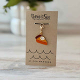 Three by the Sea Designs - Stitch Marker (Pumpkin Pie)