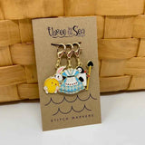 Three by the Sea Designs - Stitch Marker (Set of 3, Alice Adventure)