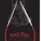 9" Red ChiaoGoo Steel Circular Needle
