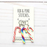 Stitch Markers (Candy Cane)
