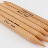 8" Basix Beech Double Point Needles