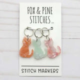 Stitch Markers (Pastel Cat)