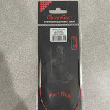9" Red ChiaoGoo Steel Circular Needle