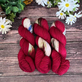 A Chick That Knitz - Assigned Pooling Singles Fingering (Winter Cardinal)